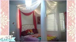 Como hacer un canopy con cortinas para la cama