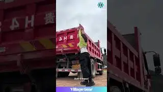 This Dump Truck is Making it RAIN Sand! #dumptruck #sand #oddlysatisfying