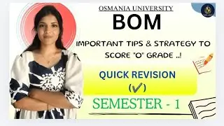 BOM | QUICK RAPID REVISION | BUSINESS ORGANIZATION & MANAGEMENT | SEM-1| OU | @shivanipallela⁩&nbsp; 