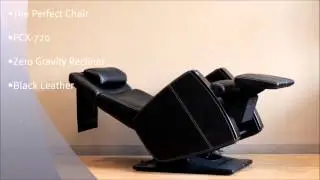 Human Touch Perfect Chair PCX 720 Electric Zero Gravity Recliner Black Leather