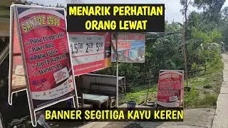 STAND BANNER KAYU KEREN UNTUK KONTER | MENINGKATKAN PROMOSI KE CALON PEMBELI