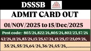Dsssb admit card/dsssb admit Card 2025/dsssb admit card tgt maths/dsssb warder admit card/#dsssb