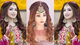 Elegant Kashees Bridal Hairstyles l wedding hairstyles l Walima Bridal Hairstyle l curly hairstyles