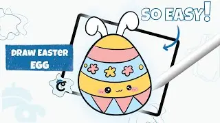 How to draw Easter Egg (Step-by-step kawaii drawing tutorial)