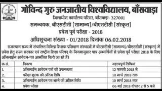 Bstcggtu2018.com : Rajasthan BSTC 2018 Application Form , Notification , Exam Date