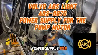 Индикатор неисправности ABS на приборной панели Volvo XC90, V60, V70, блок питания насоса ABS-0070.