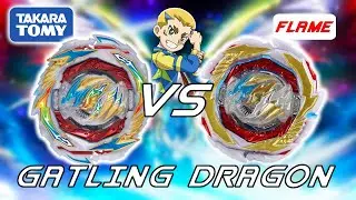 SO SÁNH BEYBLADE GATLING DRAGON FAKE FLAME VS TAKARA TOMY - beyblade fake có click tệ nhất??????