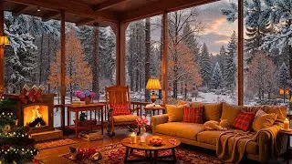 Happy Winter Morning at Peaceful Winter Cozy Cabin ⛄ Relaxing Jazz Music for Inner Peace