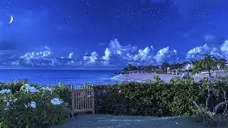 Ocean Waves Lullaby for Sleeping with Blue Nightlight - Ocean Sounds, 8 Hours