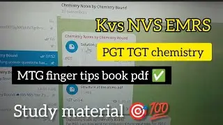 PGT Chemistry | MTG Fingertips-Based MCQ Practice & Study Material ✅