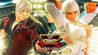 Street Fighter 5 AE - DANTE vs GLORIA (Devil May Cry) Gameplay PC Mod @ 1440p (60ᶠᵖˢ) HD ✔