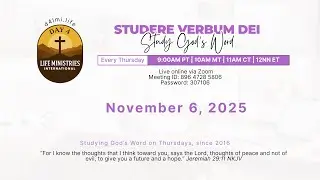 Studere Verbum Dei: November 6, 2025