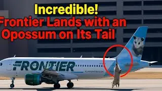 Incredible! Frontier Lands with an Opossum on Its Tail