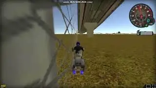 Motocyklista jedzie motorem