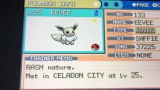 LIVE Shiny Eevee in Fire Red in only 680 SR's