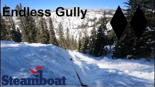 Skiing Endless Gully at Steamboat (March 12th, 2025)