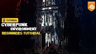 Blender Tutorial - Easy Cyberpunk Sci-Fi environment in 15 mins Tutorial | Beginners | MVA 3D