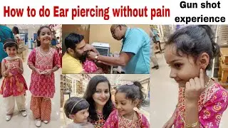 How to do ear piercing without pain | Gun Shot Ear piercing in GRT Jewellers Marathalli Bangalore