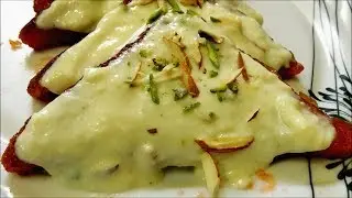 15 minute Shahi tukda recipe ❤️ NO condensed milk, No khoya ❤️ Diwali Sweet recipe Eid recipes