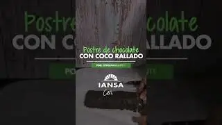 Postre de chocolate con coco rallado #CeroK 😋 Receta en la descripci&oacute;n 👉 #Alulosa #Receta #Iansa