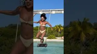 Priyanka Chopra FALLS from the swing in a bikini in front of hubby Nick Jonas😱 #shorts #priyanka