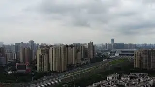 China railway:Two EMU train leaving Chengdu east station 中国铁路：两列动车组列车离开成都东站