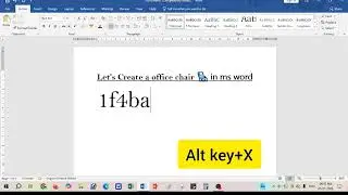 How to Type Office Chair Emoji in MS Word 🪑✨ #facts #shortcutkeys #viral 