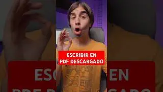 C&oacute;mo ESCRIBIR en un PDF DESCARGADO #editar #pdf #editarpdf #modificarpdf #pdfbeast