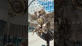 The big iron owl 🦉, большая сова сделанная из запчастей #шортс #shorts #aselsan #art #istanbul #owl
