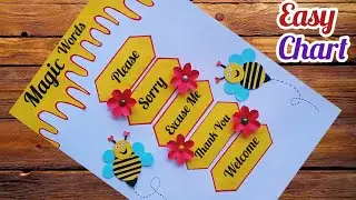 Magic Words English TLM Chart/ Golden Words Chart Easy/ Class Decoration Chart/ Easy Chart Design