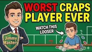 Худший игрок в крэпс всех времен!!! Следите за этим неудачником!!!!