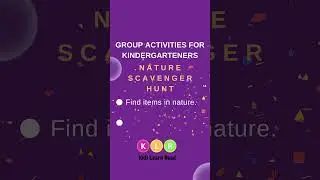 Group Activities for Kindergarteners: Nature scavenger hunt #schoolwork #schoolactivity #groupplay