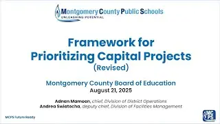 Framework for Prioritizing Capital Improvement Projects - Information Session (9/8)