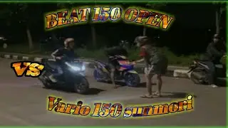 BEAT 150cc VS VARIO 150 // motor Road Race di pake Drag Race.....