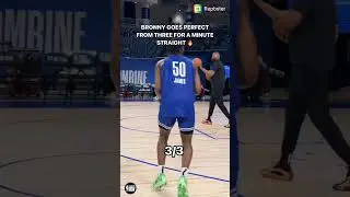 HE'S ON FIRE 🔥 BRONNY JAMES AT THE NBA DRAFT COMBINE 🏀