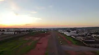 Voando sobre o campo de aviação e avenida Ipiranga Três Pontas MG