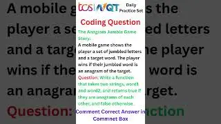 TCS NQT 2026 | Daily Coding Question Practice Set | Write Answer in Comment box | Must solve #jobs