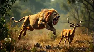 What Happens When a Deer Faces a Lion in the Wild?