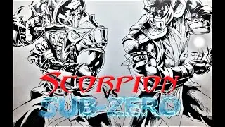 Scorpion Vs Sub Zero ( Time lapse drawing )
