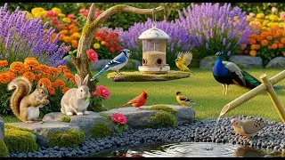 🔴 4K Winter Zen Garden Ambience ❄️ Birds, Snow & Calm Water | Cozy Christmas Relaxation &bull; Cat TV