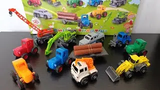 8 Minutes Satisfying With Unboxing Blue Tractor Play Set | ASMR | Unboxing & Review