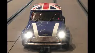 BRM 096B Mini Cooper Union Jack blau Analog / Carrera Digital