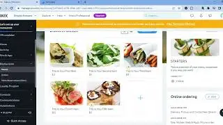 HOW TO MAKE A RESTAURANT FOOD ORDERING WEBSITE ON WIX