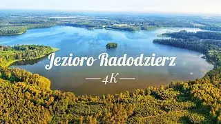 Jezioro Radodzierz Jezioro Czarne Jezioro Łąkosz z drona 4K