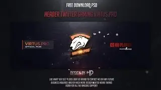 Houssem Designer | Template Header Twitter Gaming Virtus.Pro 2017 | Free Download