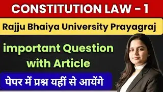 Constitution Law 1 LLB 1st Semester Exam Important Question|LLB/ BA LLB Exam|LLB Exam Answer Writing