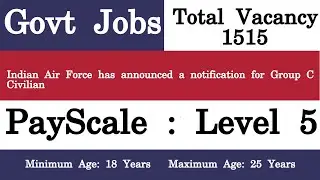 IAF Group C Civilian Recruitment 2021 1515 Vacancy