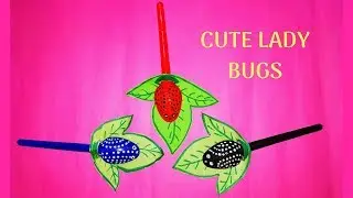 BEETLE PASTIC SPOON CRAFT || CUTE LADYBUGS || Best Out of Waste Use of Plastic Spoon - DIY