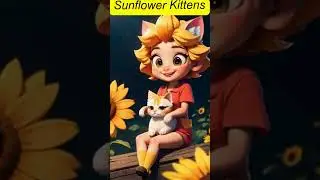 Sunflower Kittens #ai #shorts #plant #pets  @storyteller121-u7y