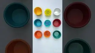 😍😍 sorting beads with correct colour bowl #shorts #asmrshorts  #trendingshorts #satisfying #toys